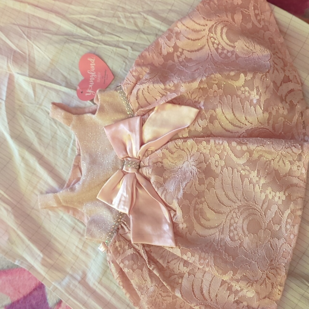 Young land baby pink dress size 12 month
